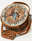 American Darling ADBG1457 Cross Body Hand Tooled Genuine Leather women bag western handbag purse