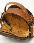 American Darling ADBG1457 Cross Body Hand Tooled Genuine Leather women bag western handbag purse
