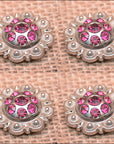 Western Screw Back Conchofuchsia Berry Crystals Headstall Cowgirl 1 In