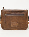 American Darling ADBG1460 Cross Body Hand Tooled Hair On Genuine Leather women bag western handbag purse