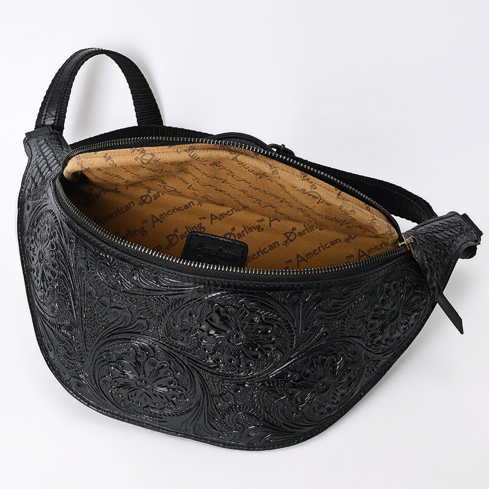 American Darling Fanny Pack Hand Tooled Genuine Western Leather Women Bag Handbag Purse |