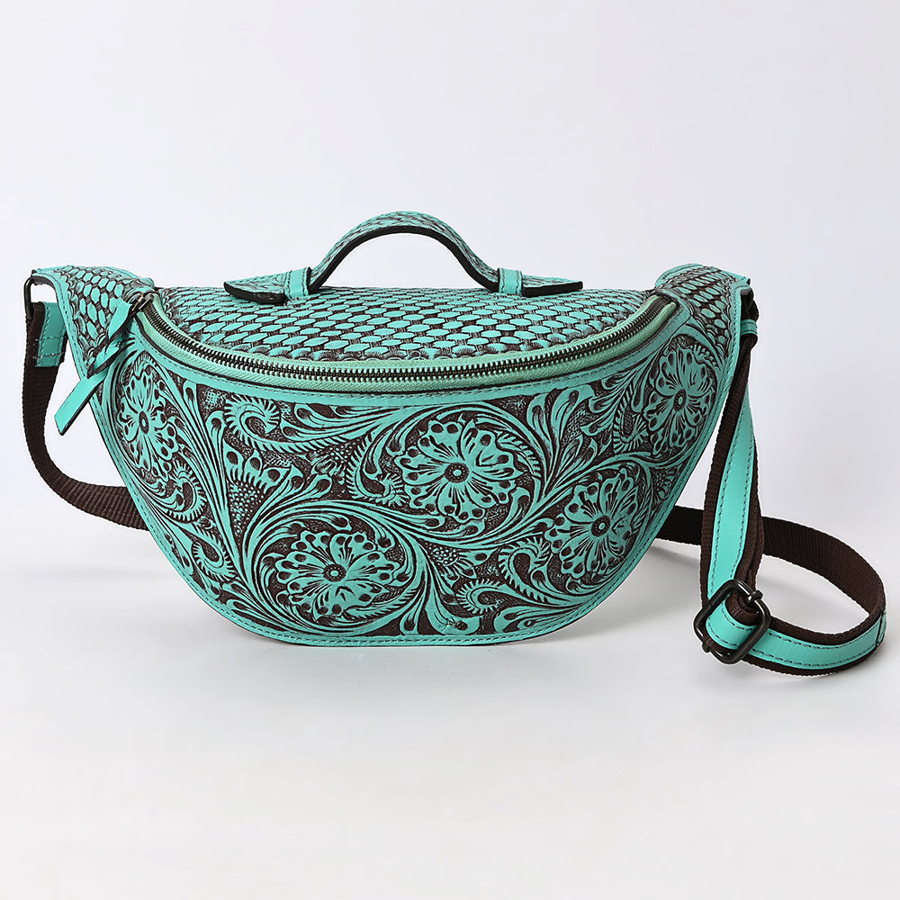 American Darling Fanny Pack Hand Tooled Genuine Western Leather Women Bag Handbag Purse |