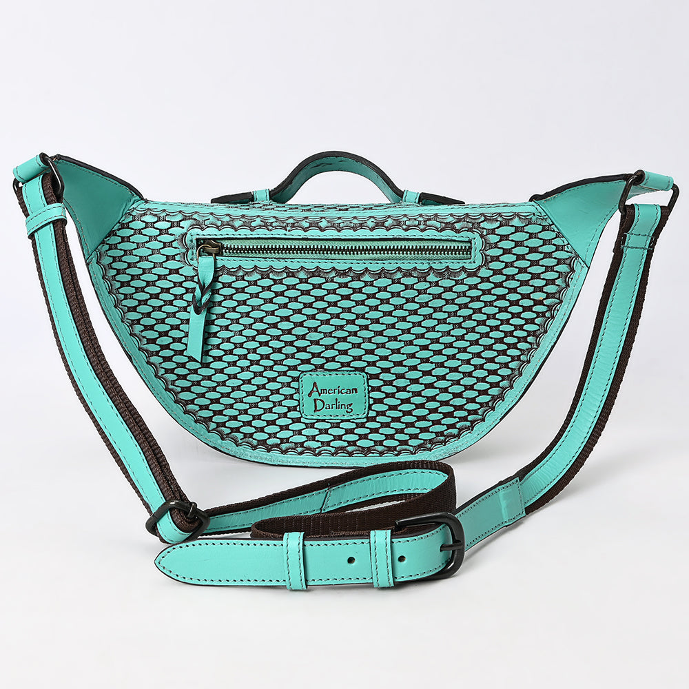 American Darling Fanny Pack Hand Tooled Genuine Western Leather Women Bag Handbag Purse |