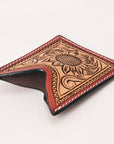 American Darling Floral Women & Men Hand Carved Genuine Leather Card Holder