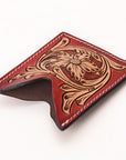 American Darling Floral Women & Men Hand Carved Genuine Leather Card Holder