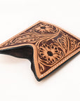 American Darling Floral Women & Men Hand Carved Genuine Leather Card Holder