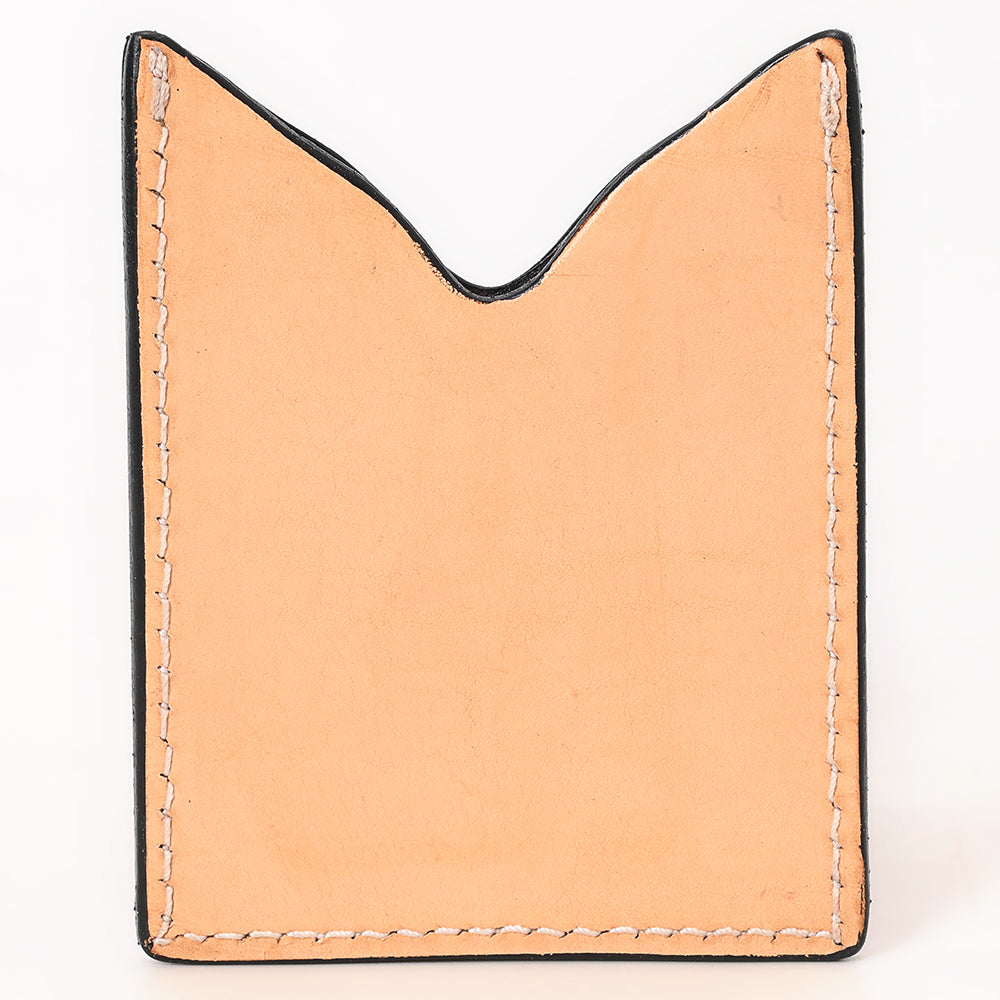 American Darling Floral Women &amp; Men Hand Carved Genuine Leather Card Holder