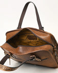 American Darling ADBG1183 Hand Tooled Crocodile Embossed Genuine Leather Women Bag Western Handbag Purse
