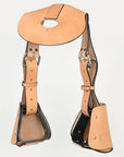 HILASON Western Horse Slip-On Stirrup Kids Genuine Leather Tan