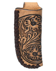 Med-Lrg Hilason Western Floral Stylish Design Geniune Leather Knife Holder