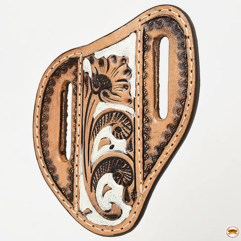 Med-Lrg Hilason Western Floral Stylish Design Geniune Leather Knife Holder