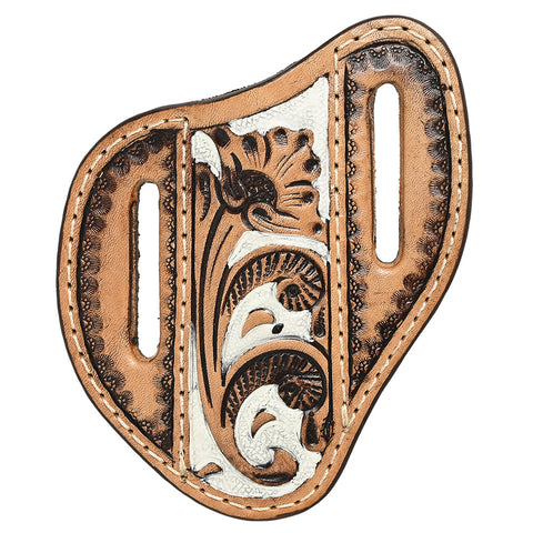Med-Lrg Hilason Western Floral Stylish Design Geniune Leather Knife Holder