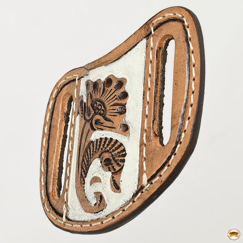 Med-Lrg Hilason Western Floral Stylish Design Geniune Leather Knife Holder