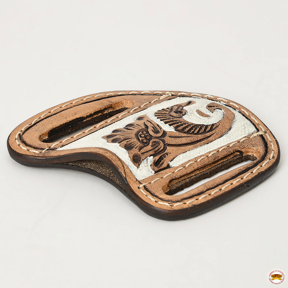 Med-Lrg Hilason Western Floral Stylish Design Geniune Leather Knife Holder
