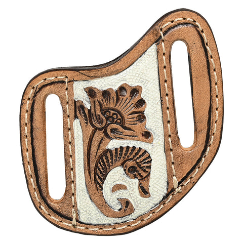 Med-Lrg Hilason Western Floral Stylish Design Geniune Leather Knife Holder