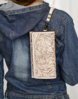 American Darling Clutch Hand Tooled Genuine Leather women bag western handbag purse