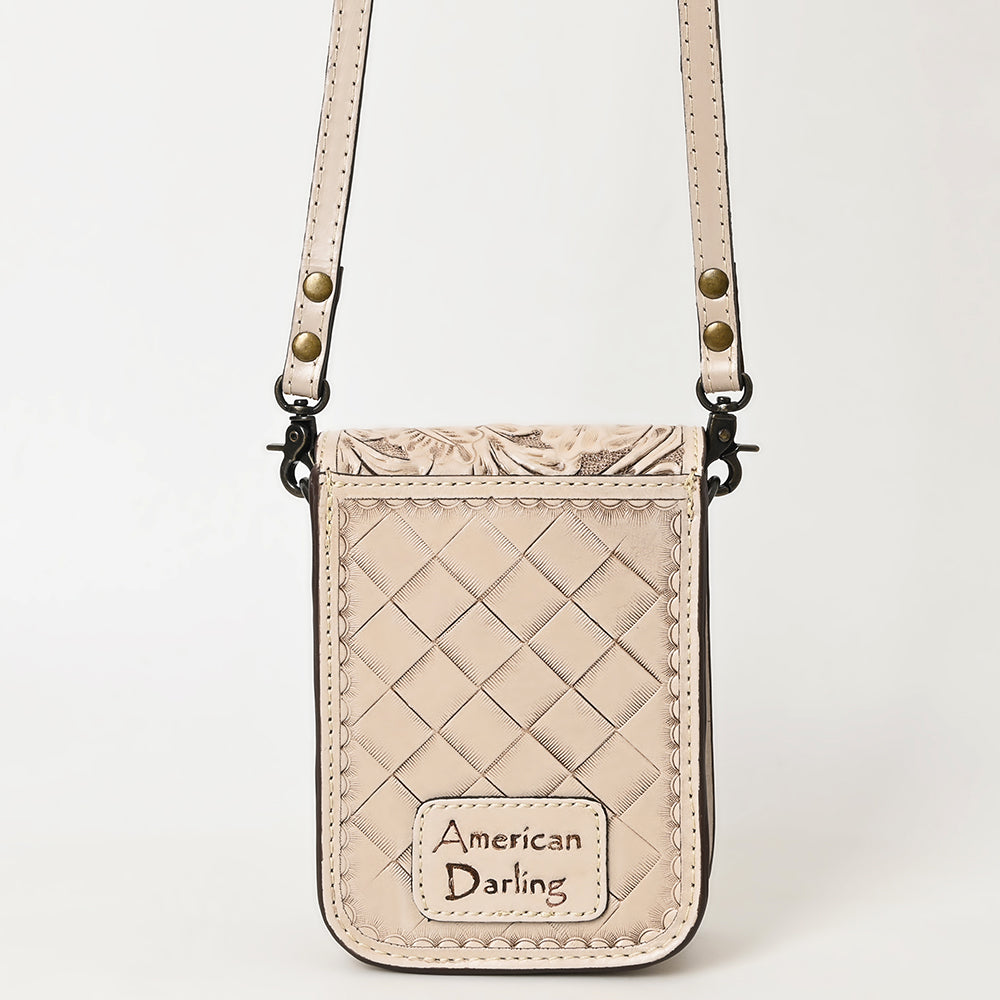American Darling Cell Phone Holder Hand Tooled Genuine Leather women bag western handbag purse