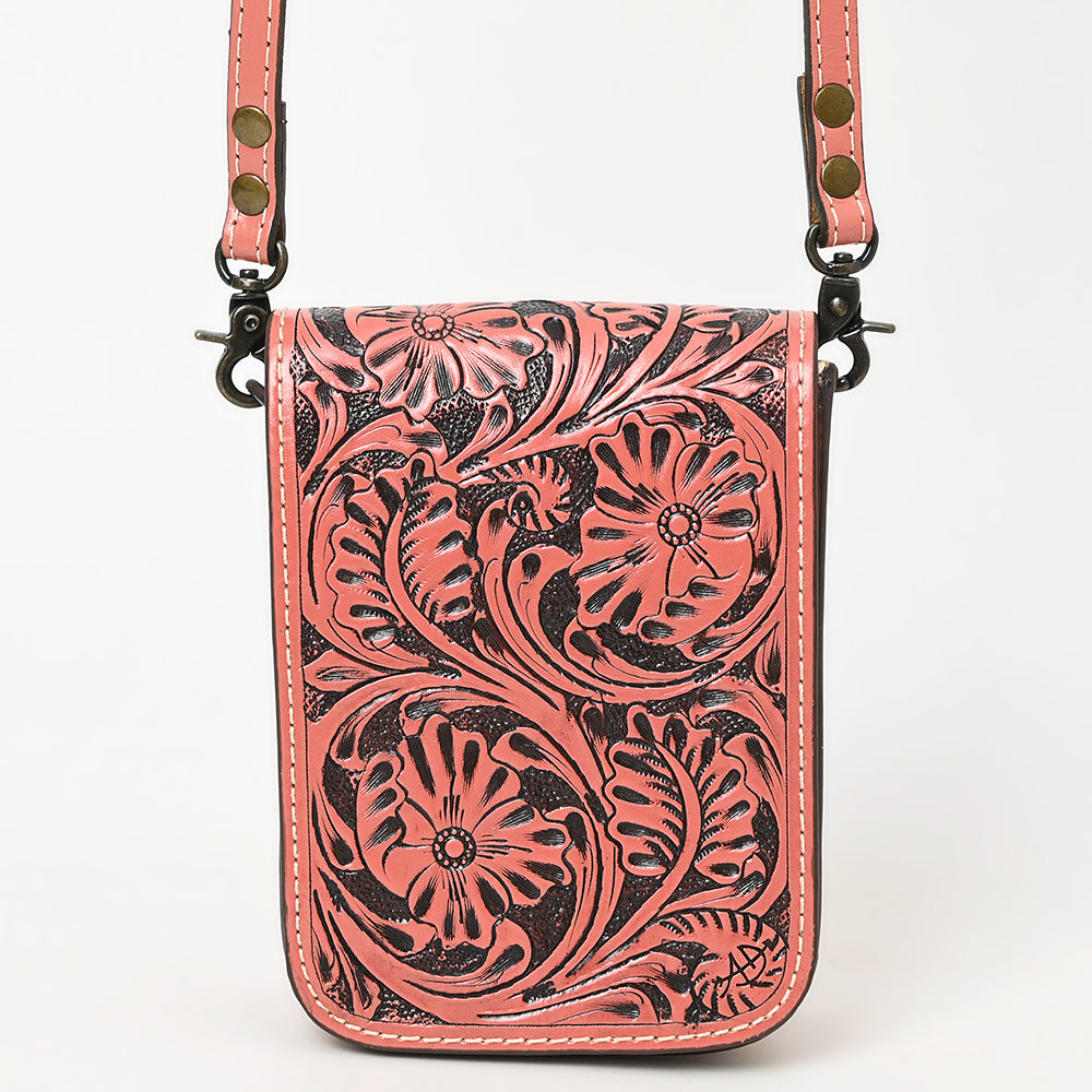 American Darling Cell Phone Holder Hand Tooled Genuine Leather women bag western handbag purse