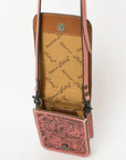 American Darling Cell Phone Holder Hand Tooled Genuine Leather women bag western handbag purse
