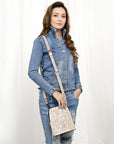 American Darling Cross Body Hand Tooled Genuine Leather women bag western handbag purse