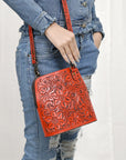 American Darling Cross Body Hand Tooled Genuine Leather women bag western handbag purse
