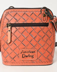 American Darling Cross Body Hand Tooled Genuine Leather women bag western handbag purse