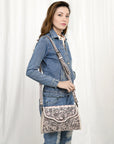 American Darling ADBG1137A Clutch Hand Tooled Genuine Leather women bag western handbag purse