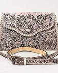 American Darling ADBG1137A Clutch Hand Tooled Genuine Leather women bag western handbag purse