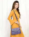 American Darling ADBG1137A Clutch Hand Tooled Genuine Leather women bag western handbag purse
