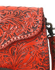 American Darling ADBG1137A Clutch Hand Tooled Genuine Leather women bag western handbag purse