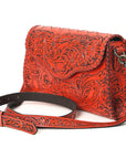 American Darling ADBG1137A Clutch Hand Tooled Genuine Leather women bag western handbag purse