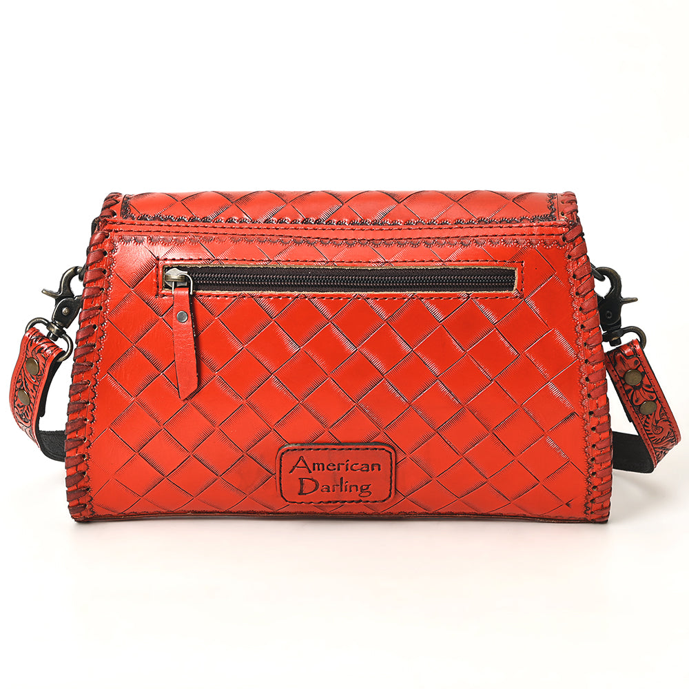 American Darling ADBG1137A Clutch Hand Tooled Genuine Leather women bag western handbag purse