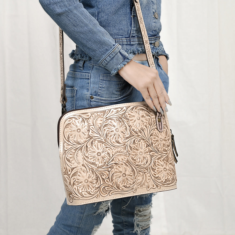 American Darling Cross Body Hand Tooled Genuine Leather women bag western handbag purse