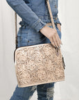 American Darling Cross Body Hand Tooled Genuine Leather women bag western handbag purse