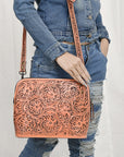 American Darling Cross Body Hand Tooled Genuine Leather women bag western handbag purse