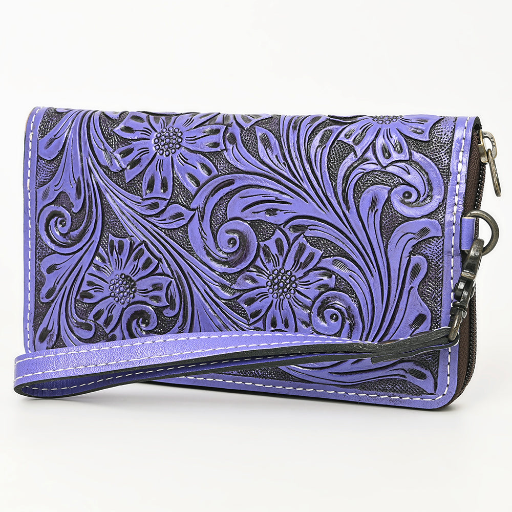 American Darling Clutch Hand Tooled Genuine Leather women bag western handbag purse