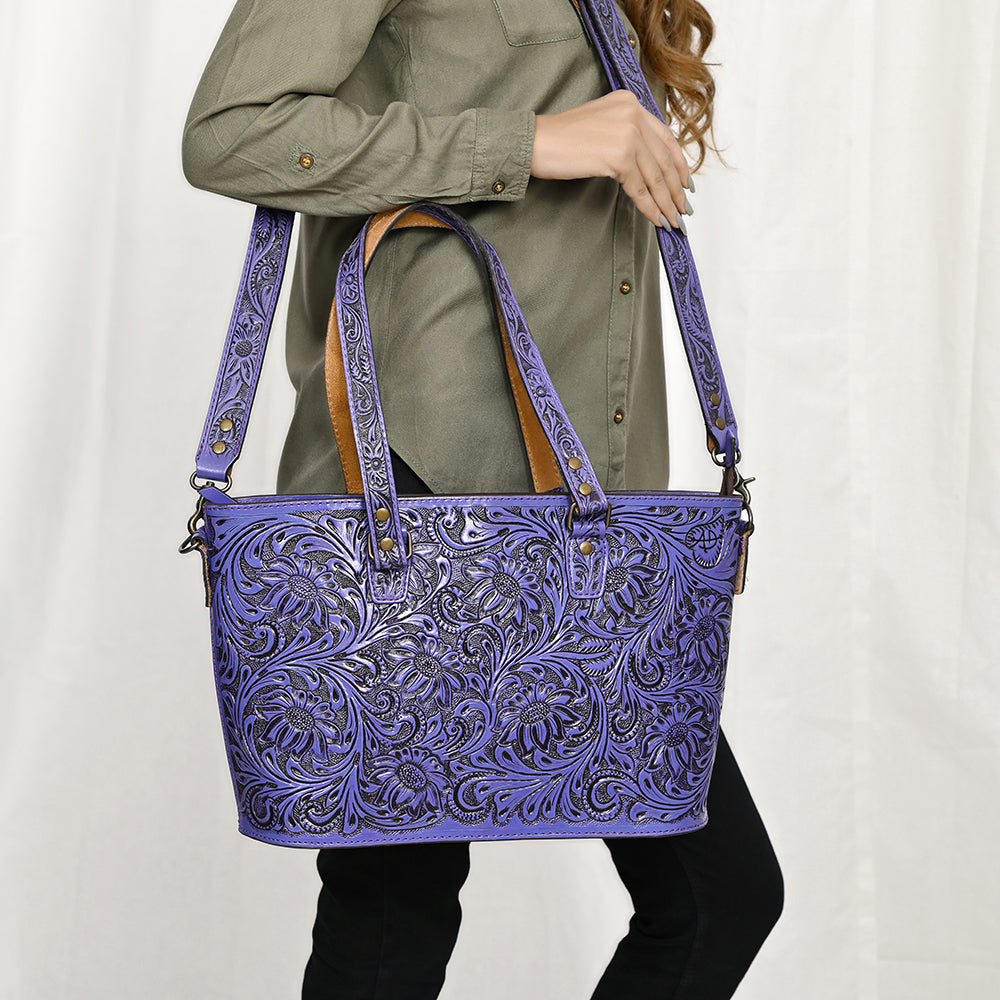 American Darling Tote Hand Tooled Genuine Leather women bag western handbag purse