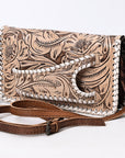 American Darling Clutch Hand Tooled Genuine Leather Women Bag Western Handbag Purse