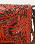 American Darling Clutch Hand Tooled Genuine Leather Women Bag Western Handbag Purse