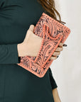 American Darling Clutch Hand Tooled Genuine Leather Women Bag Western Handbag Purse