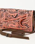 American Darling Clutch Hand Tooled Genuine Leather Women Bag Western Handbag Purse