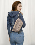 American Darling Hand Tooled Genuine Leather Women Bag Western Handbag Purse