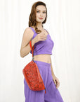American Darling Hand Tooled Genuine Leather Women Bag Western Handbag Purse