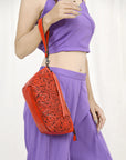 American Darling Hand Tooled Genuine Leather Women Bag Western Handbag Purse