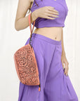 American Darling Hand Tooled Genuine Leather Women Bag Western Handbag Purse