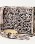 American Darling Hand Tooled Genuine Leather Women Bag Western Handbag Purse