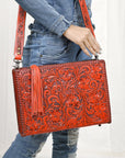 American Darling Hand Tooled Genuine Leather Women Bag Western Handbag Purse