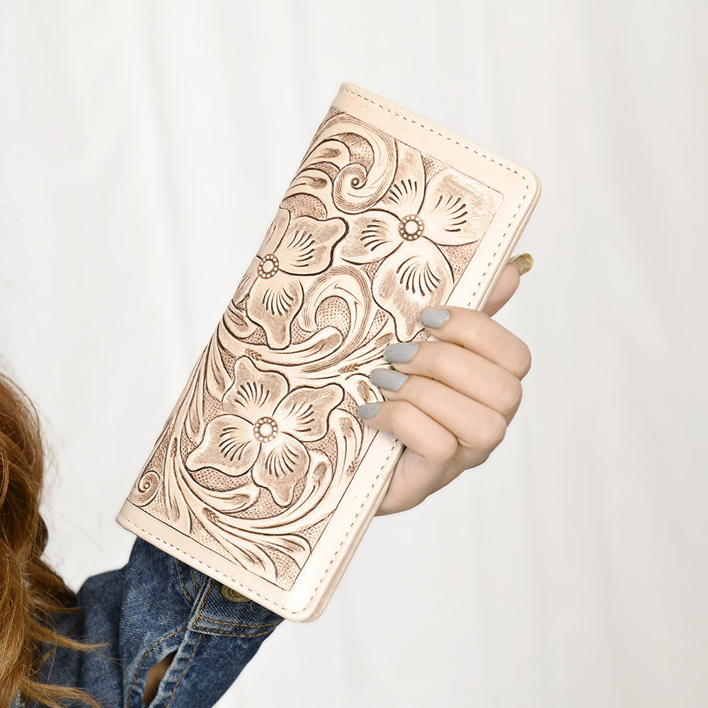 American Darling Wallet Hand Tooled Genuine Leather Women Bag Western Handbag Purse