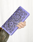 American Darling Wallet Hand Tooled Genuine Leather Women Bag Western Handbag Purse