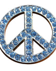 Western Screw Back Concho Sapphire Peace Crystals Headstall Tack Bling